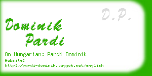 dominik pardi business card